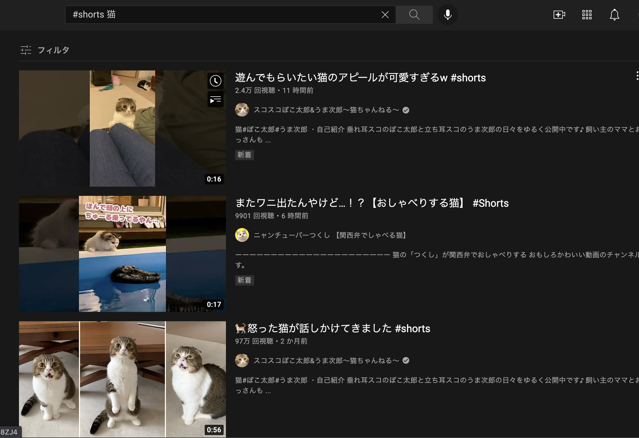 YouTubeショート動画PCから2