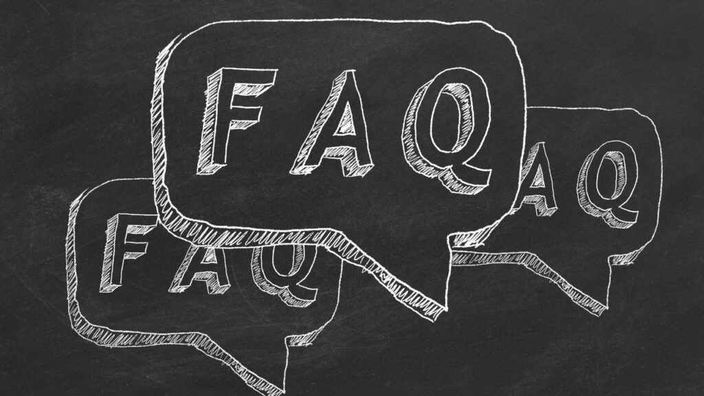 吹き出しに書かれたFAQの文字