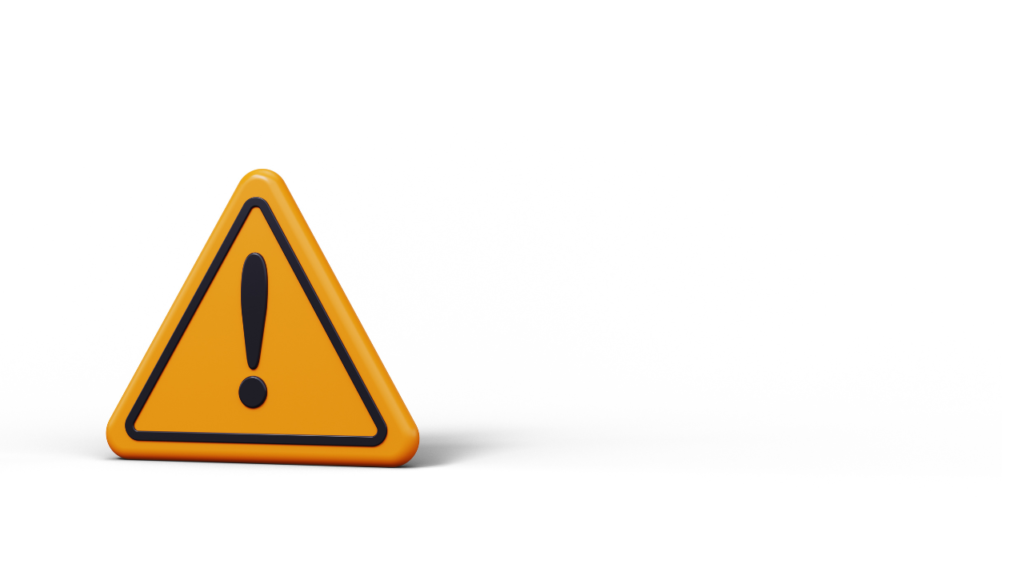 黄色い三角形の警告マーク