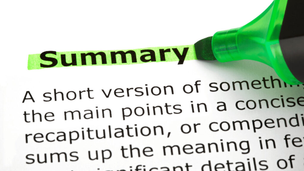 summaryの文字と英語